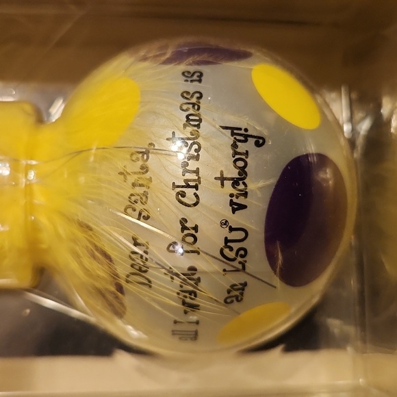 Set of 3 LSU Glass Ball Ornaments - Picture 3 of 5
